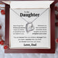 To My Daughter from Dad | Never Forget | Forever Love Heart Necklace