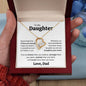 To My Daughter from Dad | Never Forget | Forever Love Heart Necklace