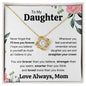 To My Daughter from Mom | Never Forget I'll Love You Forever | Love Knot Necklace with poem card 💕