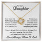 To Our Daughter from Mom & Dad | Never Forget I'll Love You Forever | Love Knot Necklace with message card ❤️💓
