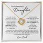 To My Beautiful Daughter From Dad💓 Love Knot Necklace