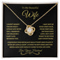 To My Beautiful Wife | Love Knot Necklace ✨ BG