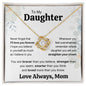 To My Daughter from Mom | Never Forget Love Knot Necklace with a beautiful message card