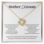 Mother of the Groom gift from Bride | Mother in Law necklace gift | Love Knot necklace with poem card