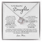 To My Beautiful Daughter From Mom π Love Knot Necklace