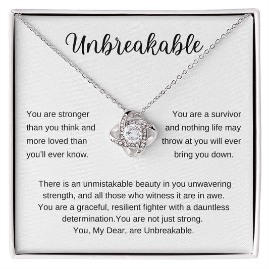 You, My Dear, Are Unbreakable | Love Knot Necklace π