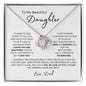 To My Beautiful Daughter From Dad💓 Love Knot Necklace