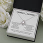 Mother of the Groom gift from Bride | Mother in Law necklace gift | Love Knot necklace with poem card