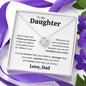To My Daughter from Dad | I'll Love You Forever | Love Knot Necklace with poem card ❤️