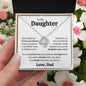 To My Daughter | Never Forget Love Knot Necklace