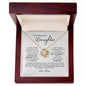 To My Beautiful Daughter From Mom π Love Knot Necklace