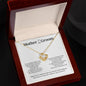 Mother of the Groom gift from Bride | Mother in Law necklace gift | Love Knot necklace with poem card