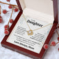 To My Daughter from Mom | Never Forget Love Knot Necklace with a beautiful message card