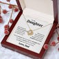 To My Daughter from Dad | I'll Love You Forever | Love Knot Necklace with poem card ❤️