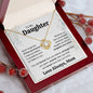 To My Daughter from Mom | Never Forget Love Knot Necklace with a beautiful message card