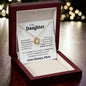 To My Daughter from Mom | Never Forget Love Knot Necklace with a beautiful message card