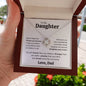 To My Daughter from Dad | I'll Love You Forever | Love Knot Necklace with poem card ❤️