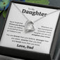 To My Daughter from Dad | Never Forget | Forever Love Heart Necklace