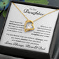 To Our Daughter from Mom & Dad | Never Forget We'll Love You Forever | Forever Love Necklace with poem card ππ