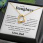 To My Daughter from Dad | Never Forget | Forever Love Heart Necklace