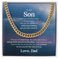 To My Son from Dad | I Promise to Love You | Cuban Link Chain