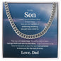 To My Son from Dad | I Promise to Love You | Cuban Link Chain