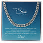To My Son from Dad | I Pray You Always Be Safe | Cuban Link Chain