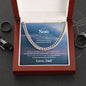 To My Son from Dad | I Promise to Love You | Cuban Link Chain