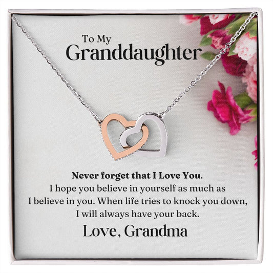 To My Granddaughter | Interlocking Hearts π