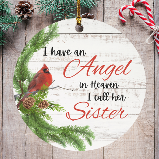 Angel Sister Circle Ornament