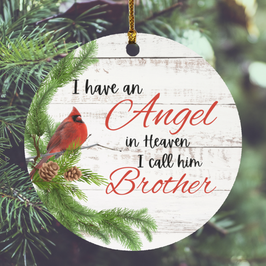 Angel Brother Circle Ornament