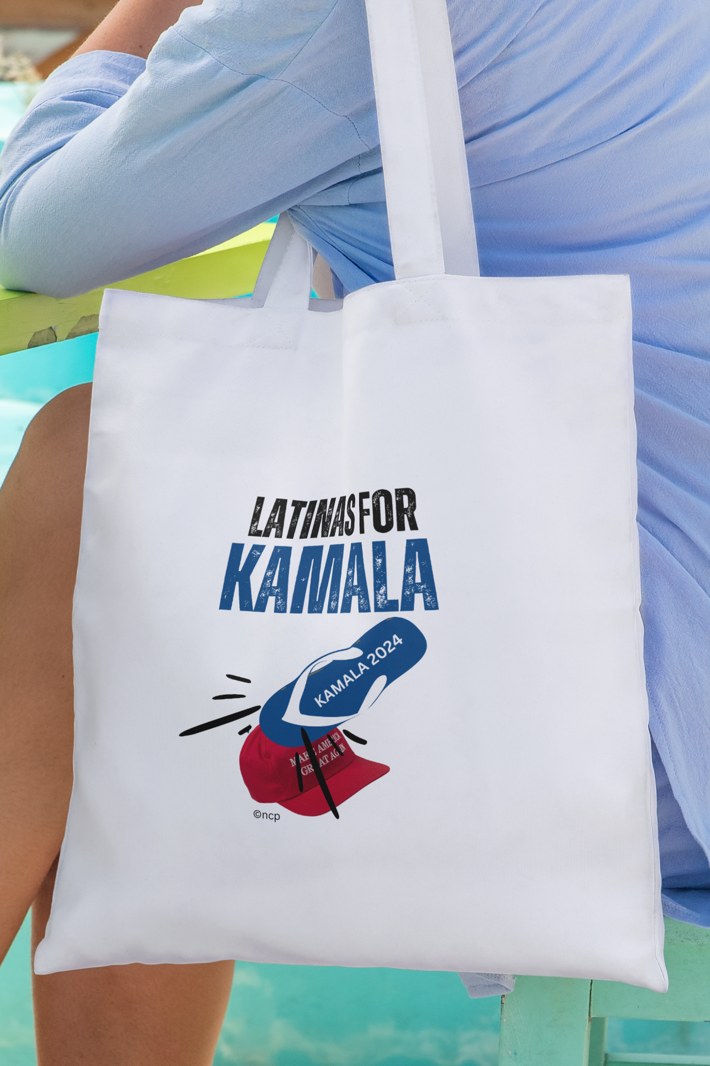 Latinas for Kamala Canvas Tote Bag | La Chancla de Kamala