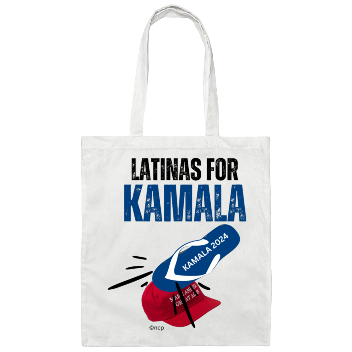 Latinas for Kamala Canvas Tote Bag | La Chancla de Kamala