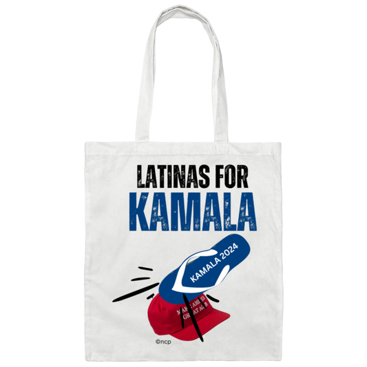 Latinas for Kamala Canvas Tote Bag | La Chancla de Kamala