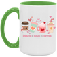 Coffee Peace Love Accent Mug 🩷💞