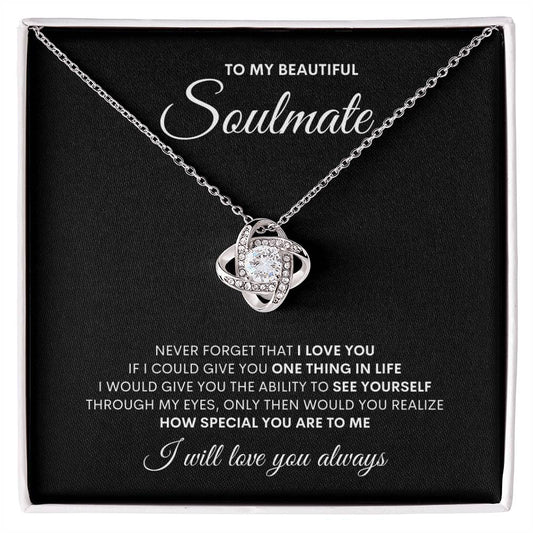 TO MY BEAUTIFUL SOULMATE 💕LOVE KNOT NECKLACE 💕