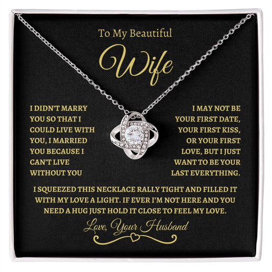 To My Beautiful Wife | Love Knot Necklace  ✨ BG