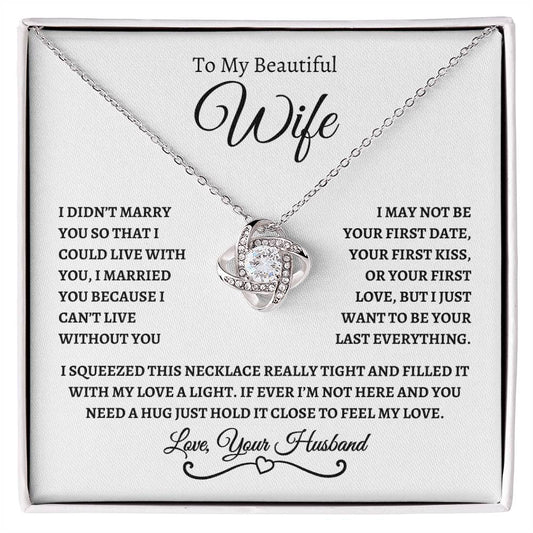 To My Beautiful Wife | Love Knot Necklace  ✨ WB