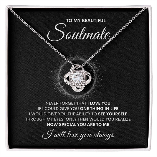 To My Beautiful Soulmate | Love Knot Necklace