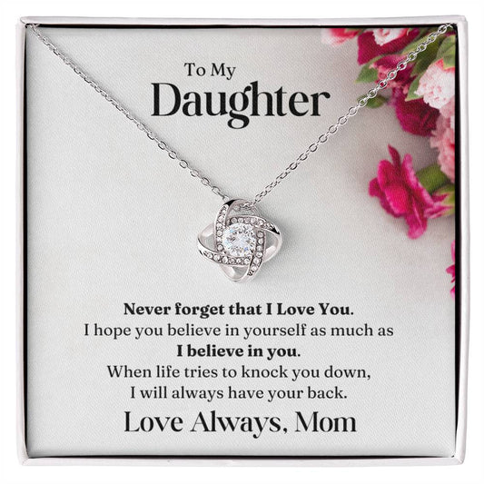 To My Daughter from Mom | Never Forget That I Love You | Love Knot Necklace 💕🎁