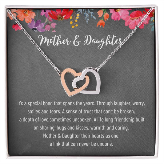 Mother & Daughter Necklace | Their Hearts as One | Interlocking Hearts necklace 💕💕