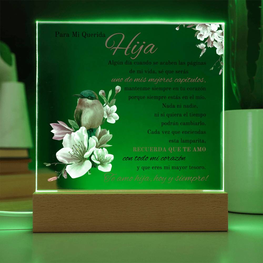 Regalo para mi Hija | Placa acrílica con Mensaje de Amor para mi Hija💞🎁💞