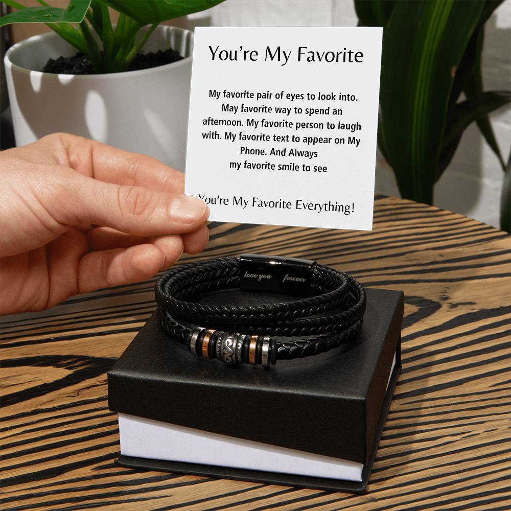 You're My Favorite Everything | Men's "Love You Forever" Bracelet