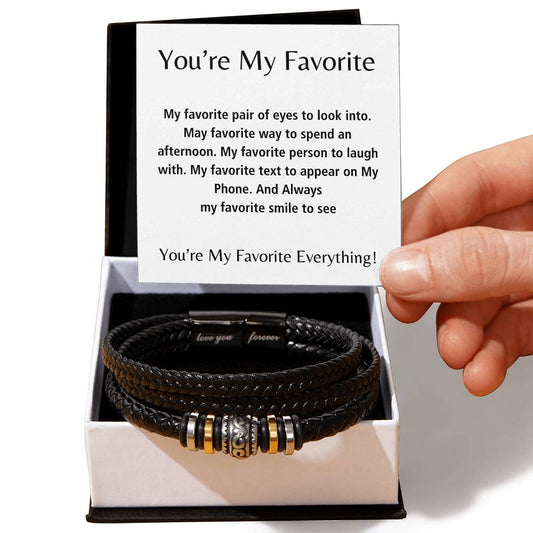 You're My Favorite Everything | Men's "Love You Forever" Bracelet