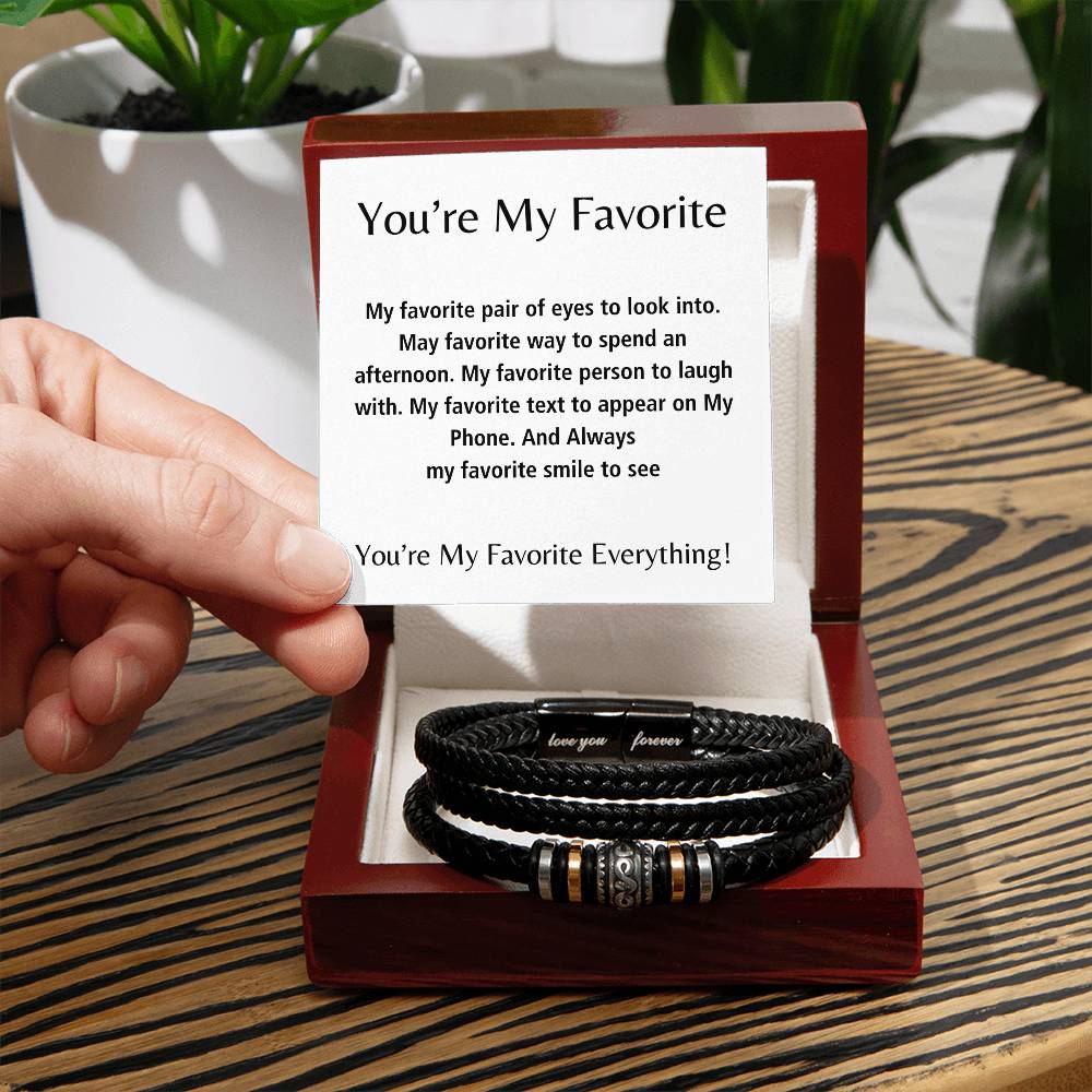 You're My Favorite Everything | Men's "Love You Forever" Bracelet