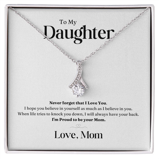 To My Daughter | 💕Love, Mom | Alluring Beauty Necklace