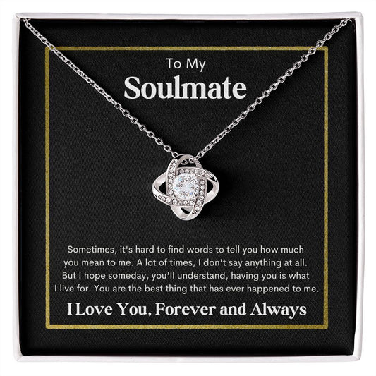 To My Soulmate | I Love You 🎁| Love Knot Necklace