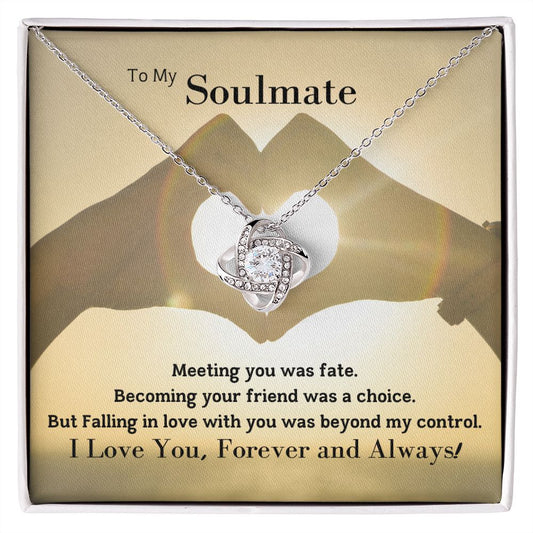 To My Soulmate  💕 | Meeting You Was Fate | Love Knot Necklace