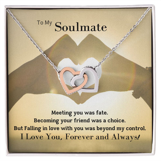 To My Soulmate | Meeting You 💞 | Interlocking Hearts Necklace