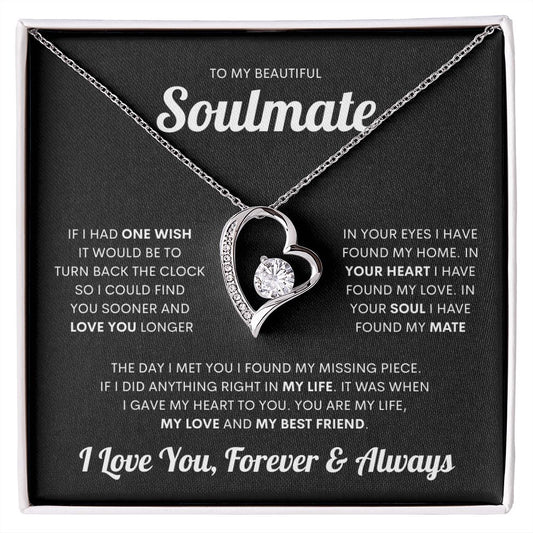 To My Beautiful Soulmate | If I had one wish | Forever Love Necklace  💓